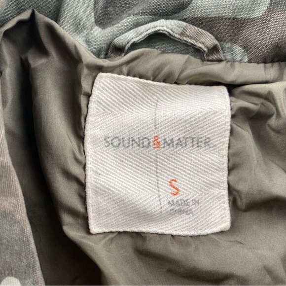 Sound & Matter Women Military Jacket Small Studded Camo Cotton Polyester Utility - Picture 3 of 11